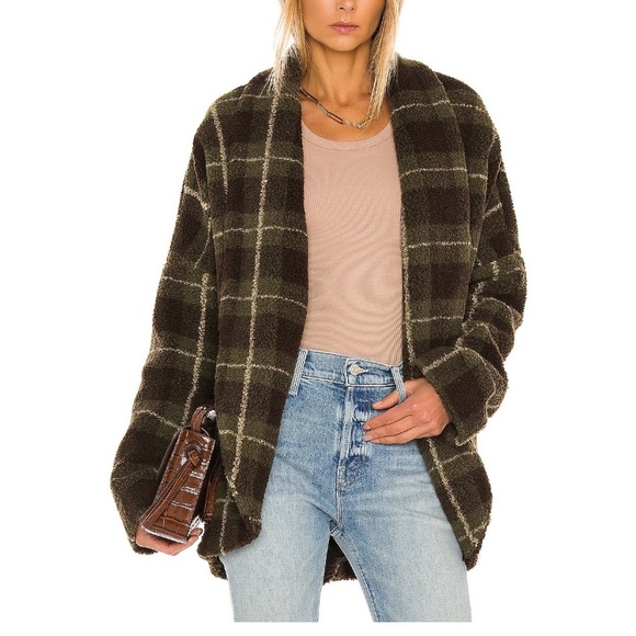 XS Amanda Uprichard Cardi in Olive and Black - Picture 2 of 4